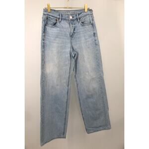 American Eagle Outfitters 90s Wide Leg Jeans Size 4 Light Wash